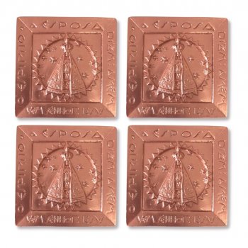 Placa Nossa Senhora Rose Gold ( 4 unidades )