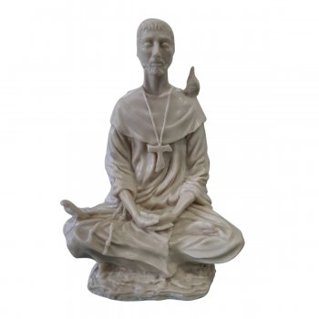 Escultura em Resina São Francisco Meditando 20 cm