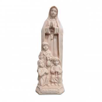 Escultura em Resina Nossa Senhora de Fátima Com Pastores 20 cm